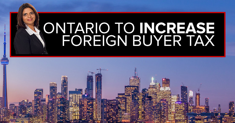 Ontario To Increase Foreign Buyer Tax?