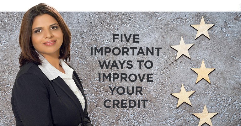Five important ways to improve your credit